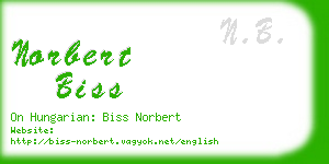 norbert biss business card